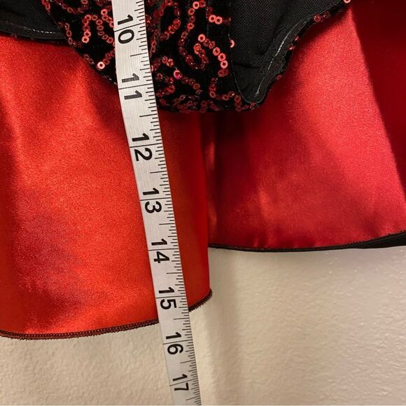 Revolution glamorous Tenth House 2 piece dance costume red TH19215 adult SA - Picture 12 of 13